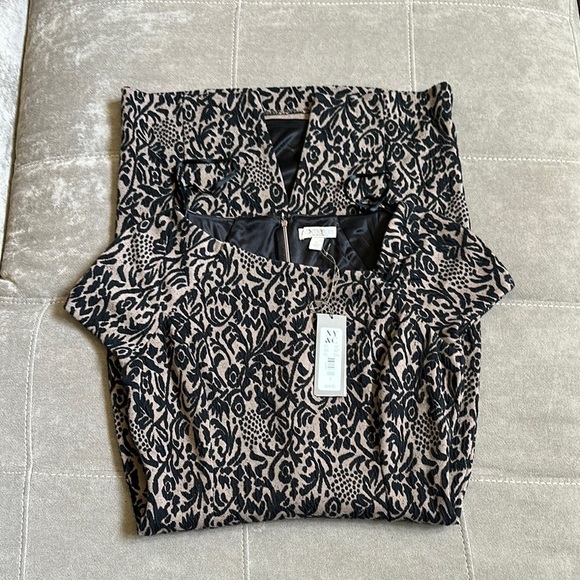 New York & Company Black and Cream Mini Dress - Picture 4 of 10